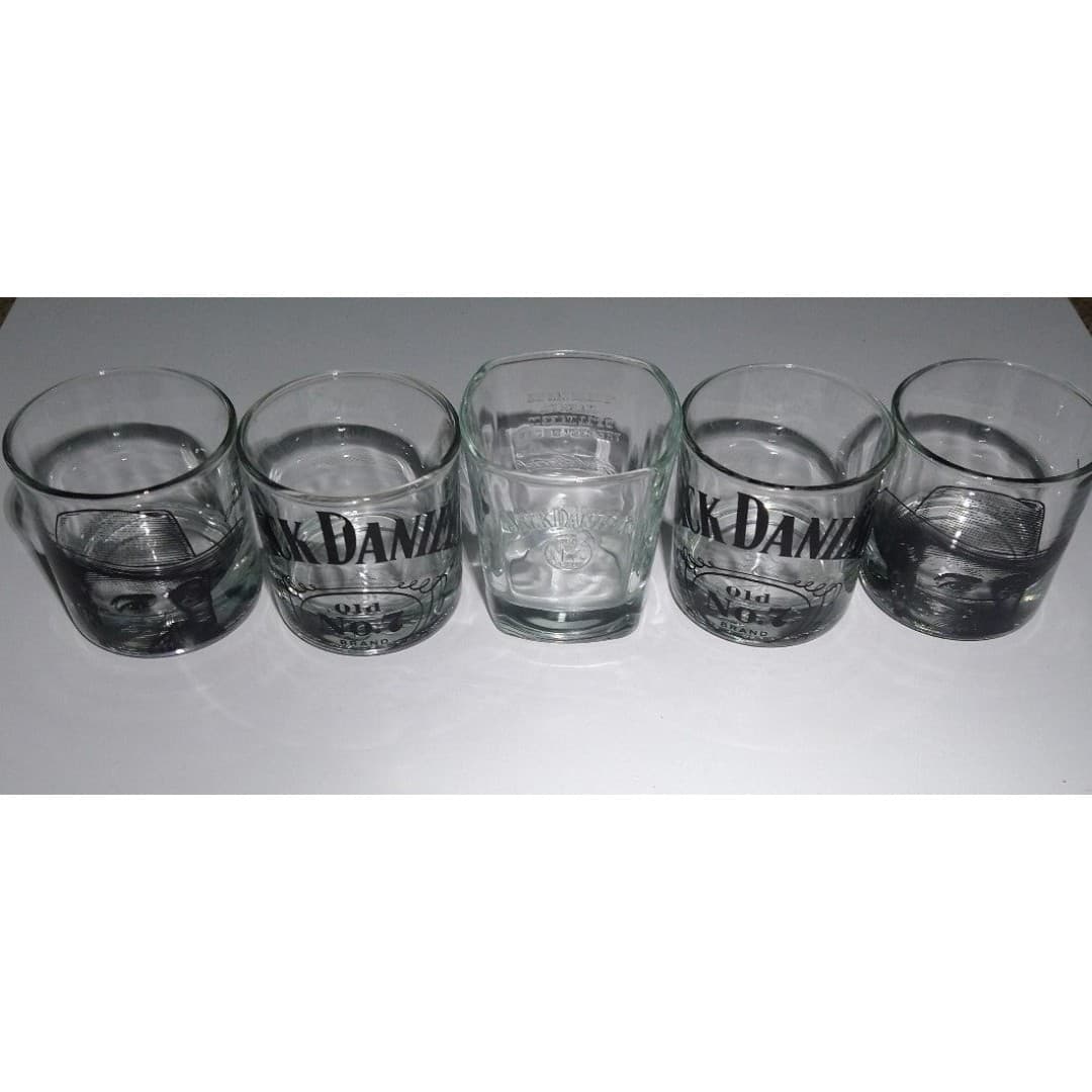 5 Jack Daniel's Old No.7 Whiskey Glasses - Set of 5 Logo Barware - OS - Thumbnail 2