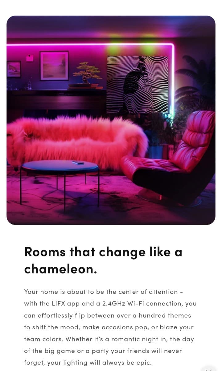 LIFX - SuperColor - Indoor Neon Flex 16ft Light Strip/Rope Light -RGBW LED Smart - Thumbnail 11