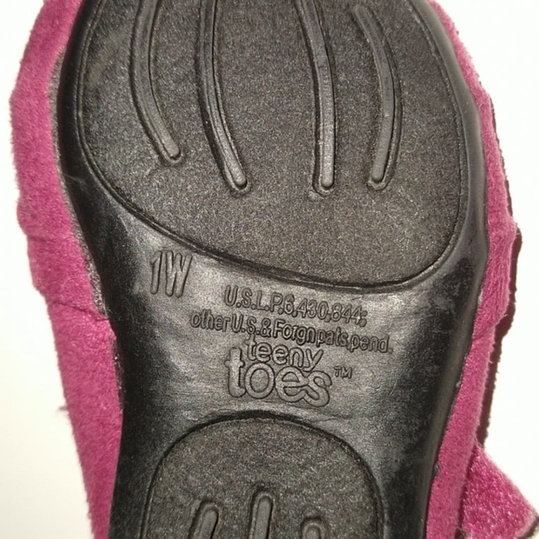 Teeny Toes Pink Mary Jane Bow Flats Sz 1W - Thumbnail 4