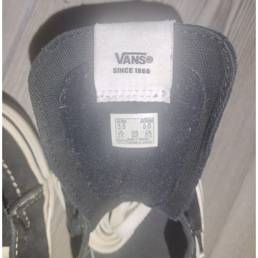 Vans Sk8-Hi Flame Skull Blk Sneakers - Sz Mens 3.5/Womens 5 - Thumbnail 4