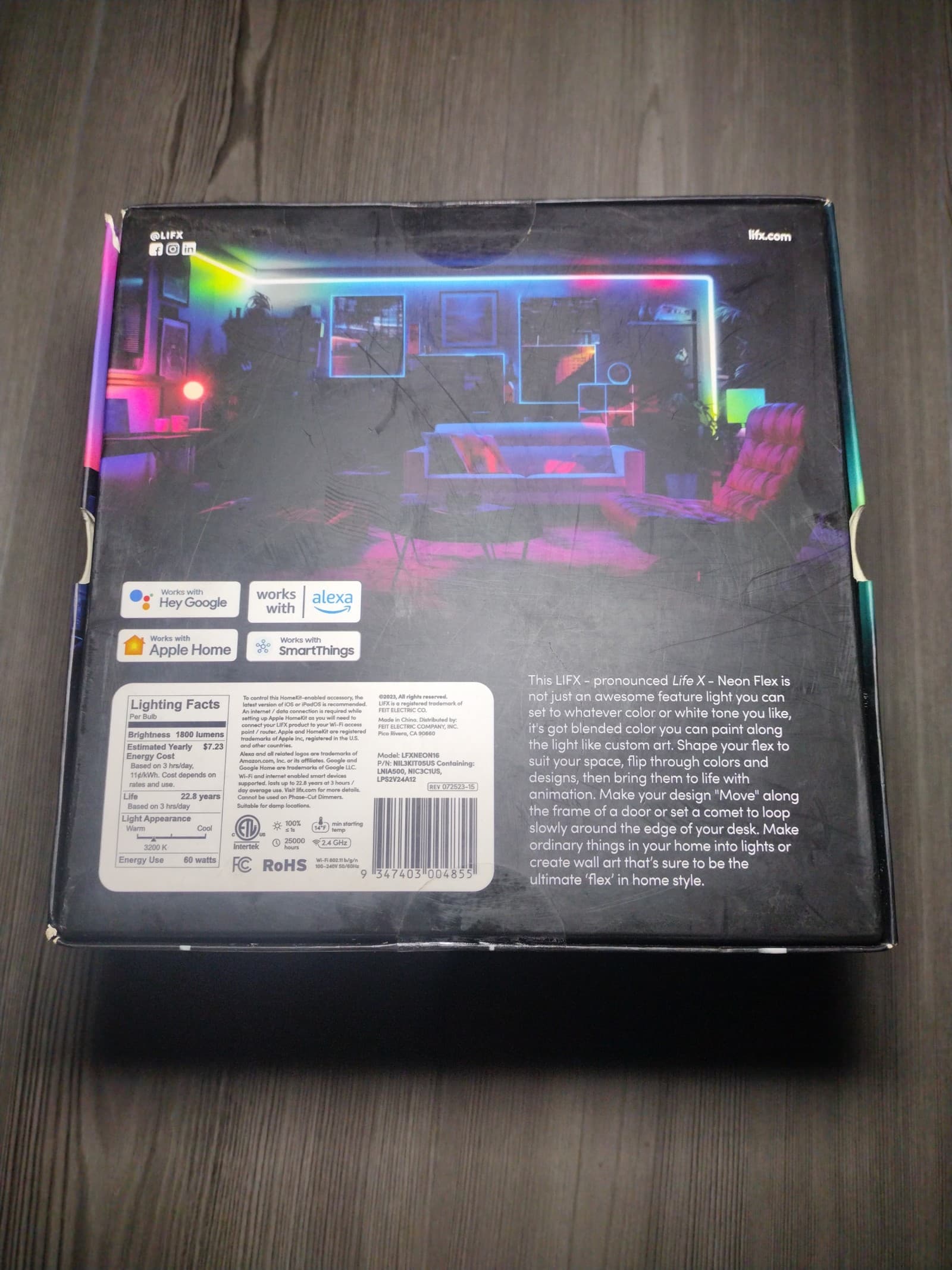 LIFX - SuperColor - Indoor Neon Flex 16ft Light Strip/Rope Light -RGBW LED Smart - Thumbnail 4