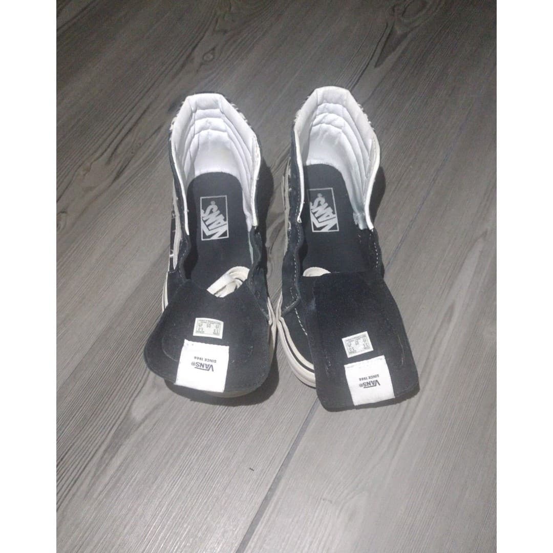 Vans Sk8-Hi Flame Skull Blk Sneakers - Sz Mens 3.5/Womens 5 - Thumbnail 3