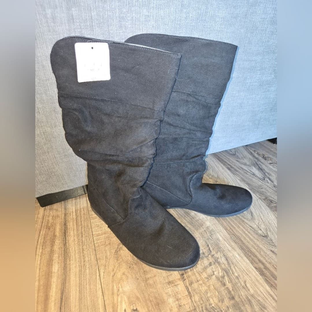 Women's Black Slouch Boots | New | Size 10(Med) | (Fits More Like 9) - Image 1