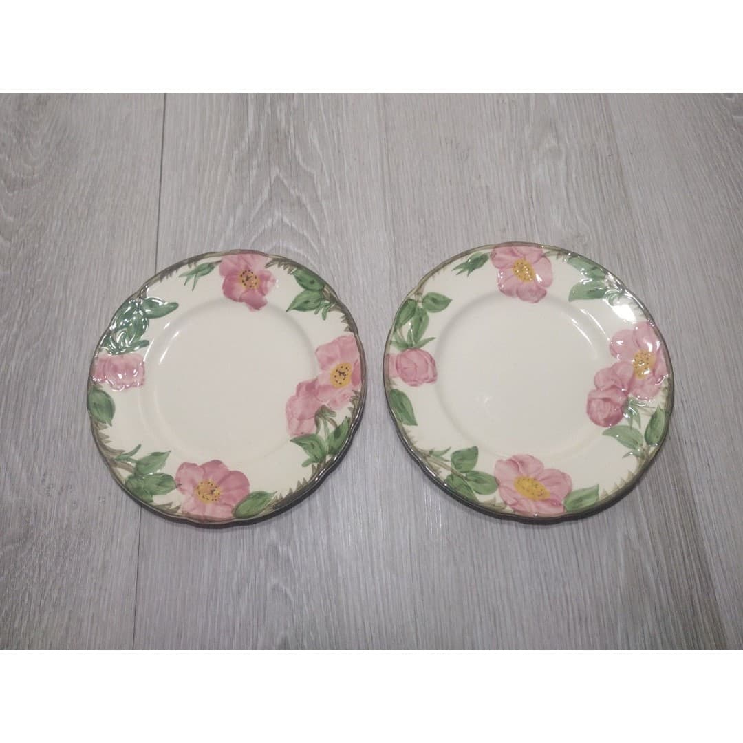 Desert Rose (USA Backstamp) by Franciscan - Set of 2 - 8 in. Salad Plates - Image 1