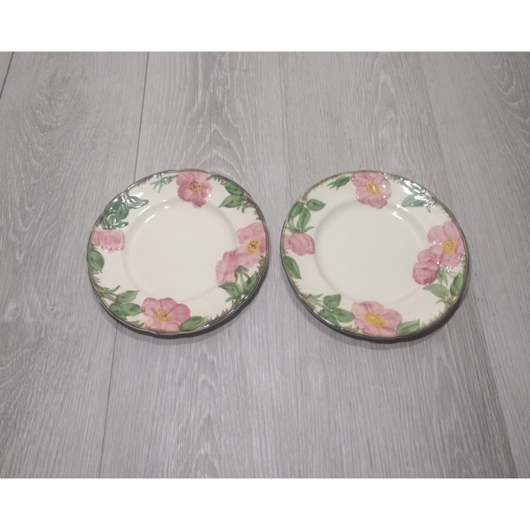 Desert Rose (USA Backstamp) by Franciscan - Set of 2 - 8 in. Salad Plates - Thumbnail 3