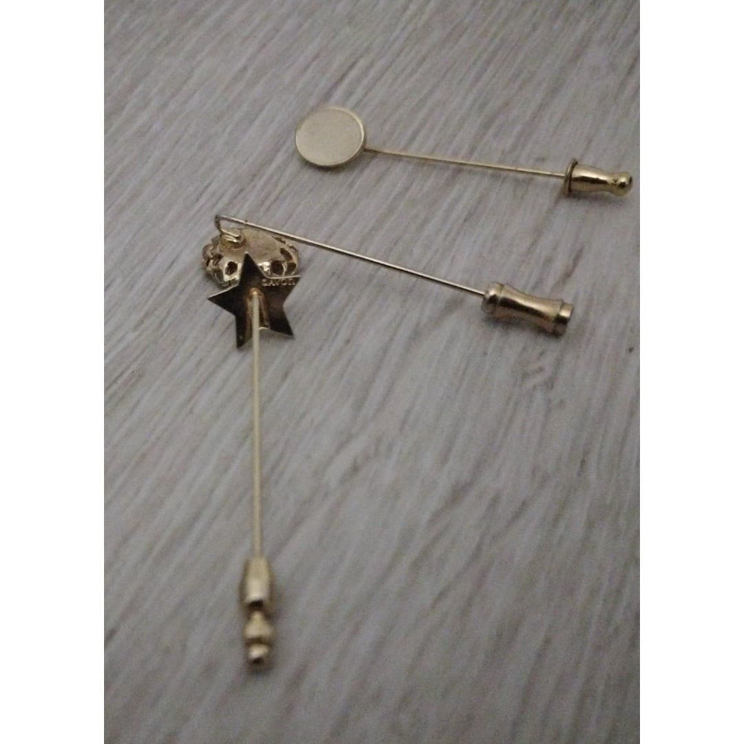 3 Vintage Gold Tone Stick Pins - Monet, Avon - Thumbnail 4