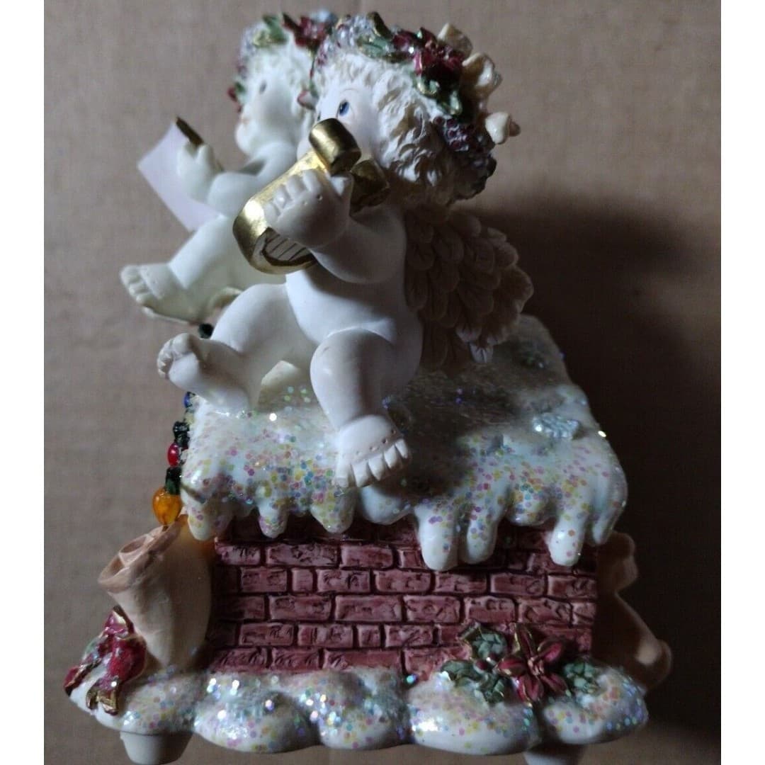 Dreamsicles "Christmas Chorus" Cherub Music Box Hark the Herald Angels Sing RARE - Thumbnail 7