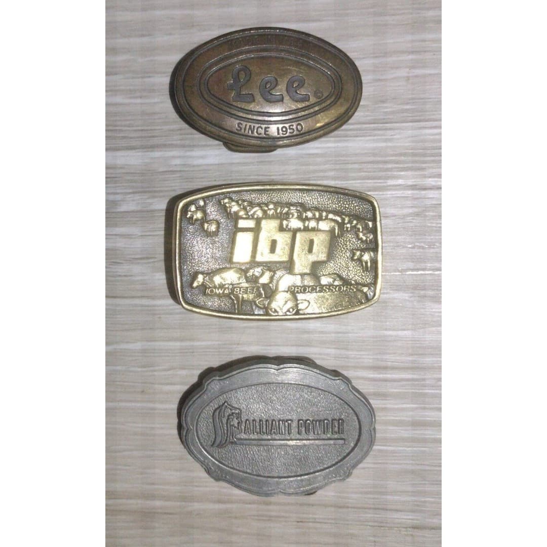 3 Vintage Kid Belt Buckle's - Image 1
