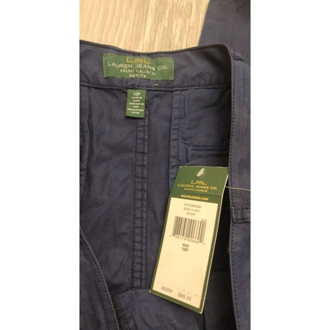 Ralph Lauren Navy Straight Capri - Size 10P - New - Petite - Thumbnail 10