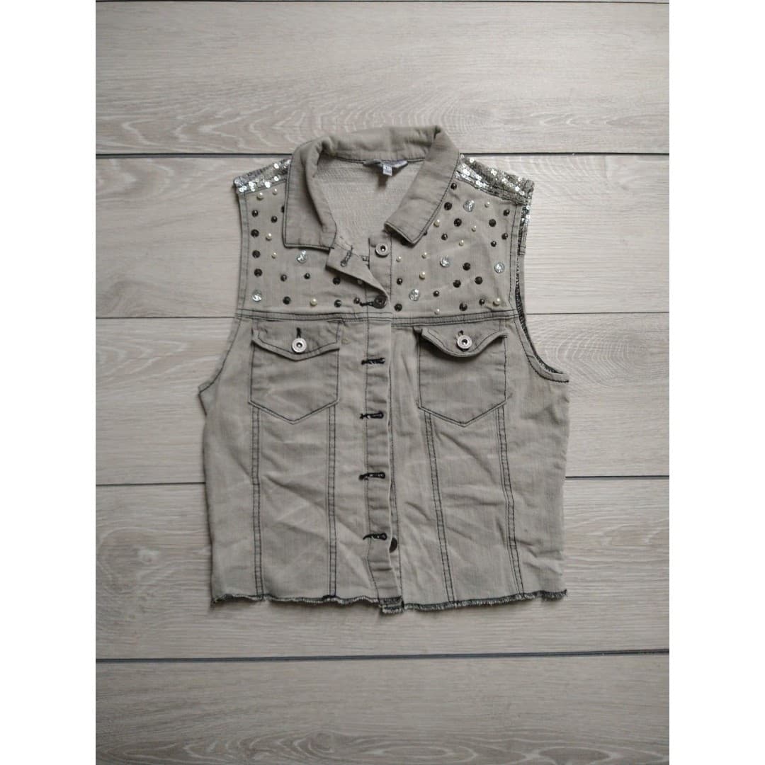 Bedazzled Sapphire Ink Vest - Juniors - Size Large - Image 1