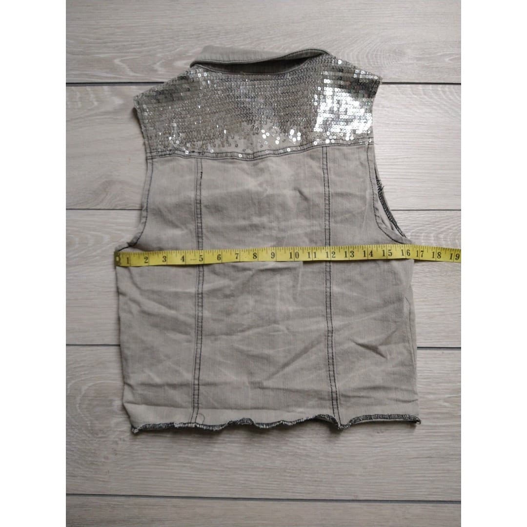 Bedazzled Sapphire Ink Vest - Juniors - Size Large - Thumbnail 7