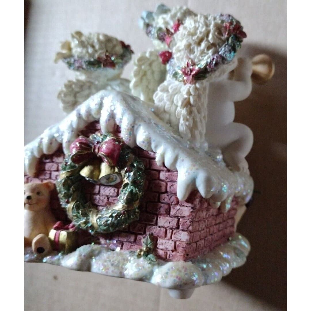 Dreamsicles "Christmas Chorus" Cherub Music Box Hark the Herald Angels Sing RARE - Thumbnail 6