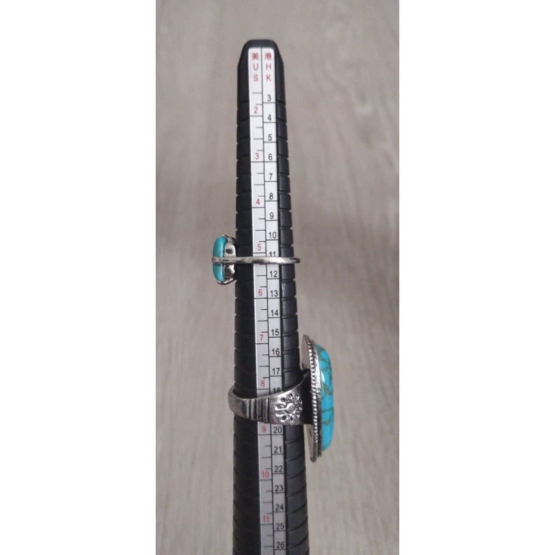 Ring Bundle(2) - Turquoise Like Stones - New - Thumbnail 5