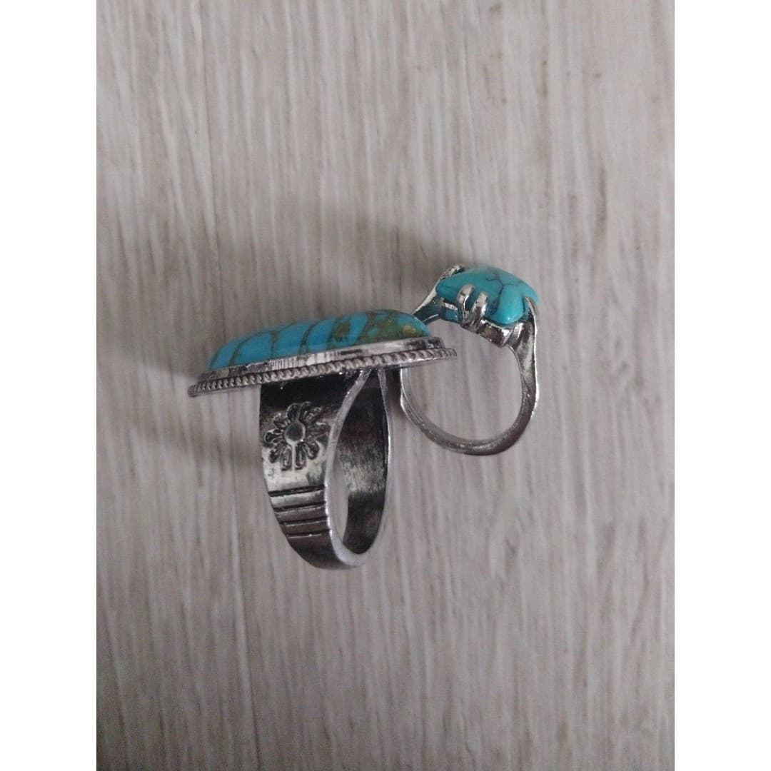 Ring Bundle(2) - Turquoise Like Stones - New - Thumbnail 4