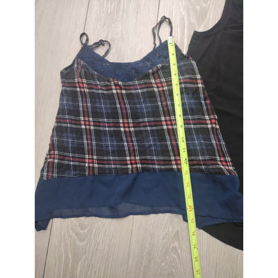 Bundle(2) - Pleione - XS - Black Tank Blouse | Mason & Mackenzie - S - Plaid - Thumbnail 3