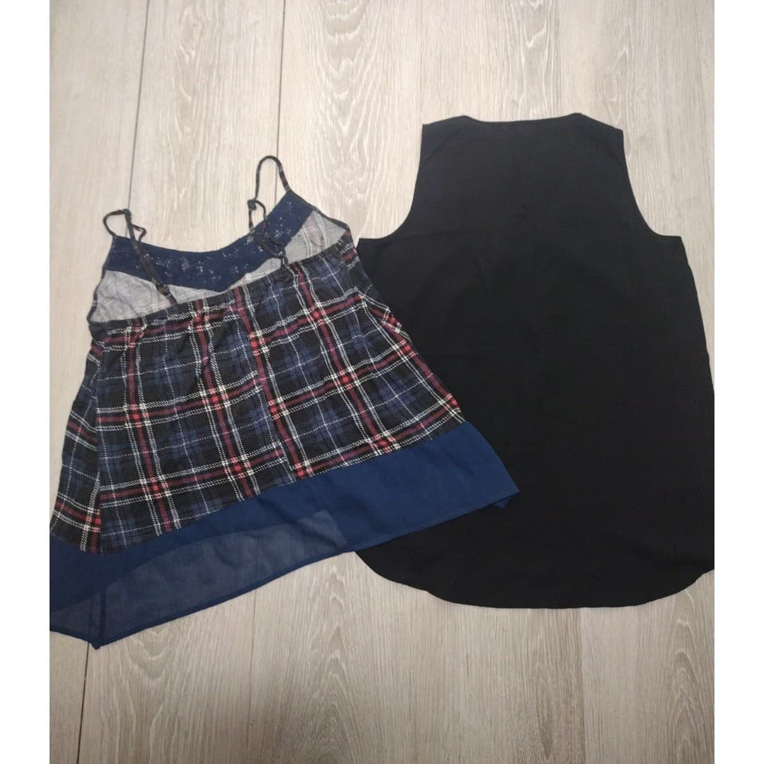 Bundle(2) - Pleione - XS - Black Tank Blouse | Mason & Mackenzie - S - Plaid - Thumbnail 7