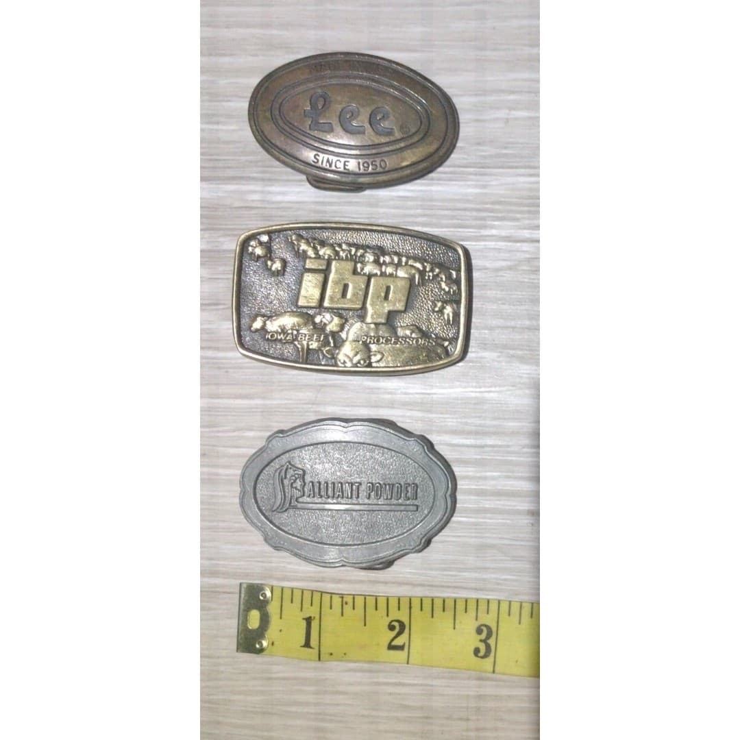 3 Vintage Kid Belt Buckle's - Thumbnail 2