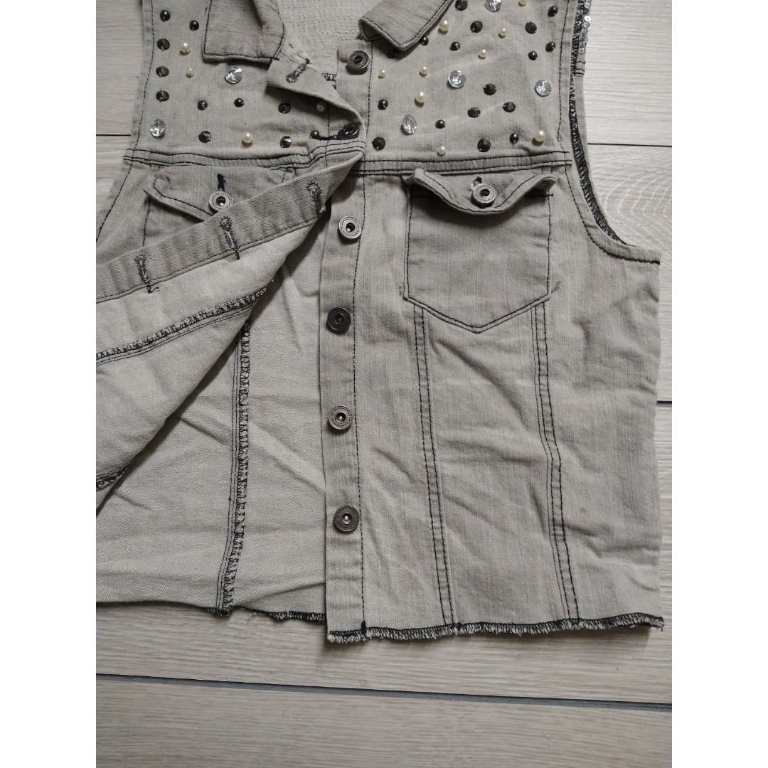 Bedazzled Sapphire Ink Vest - Juniors - Size Large - Thumbnail 5