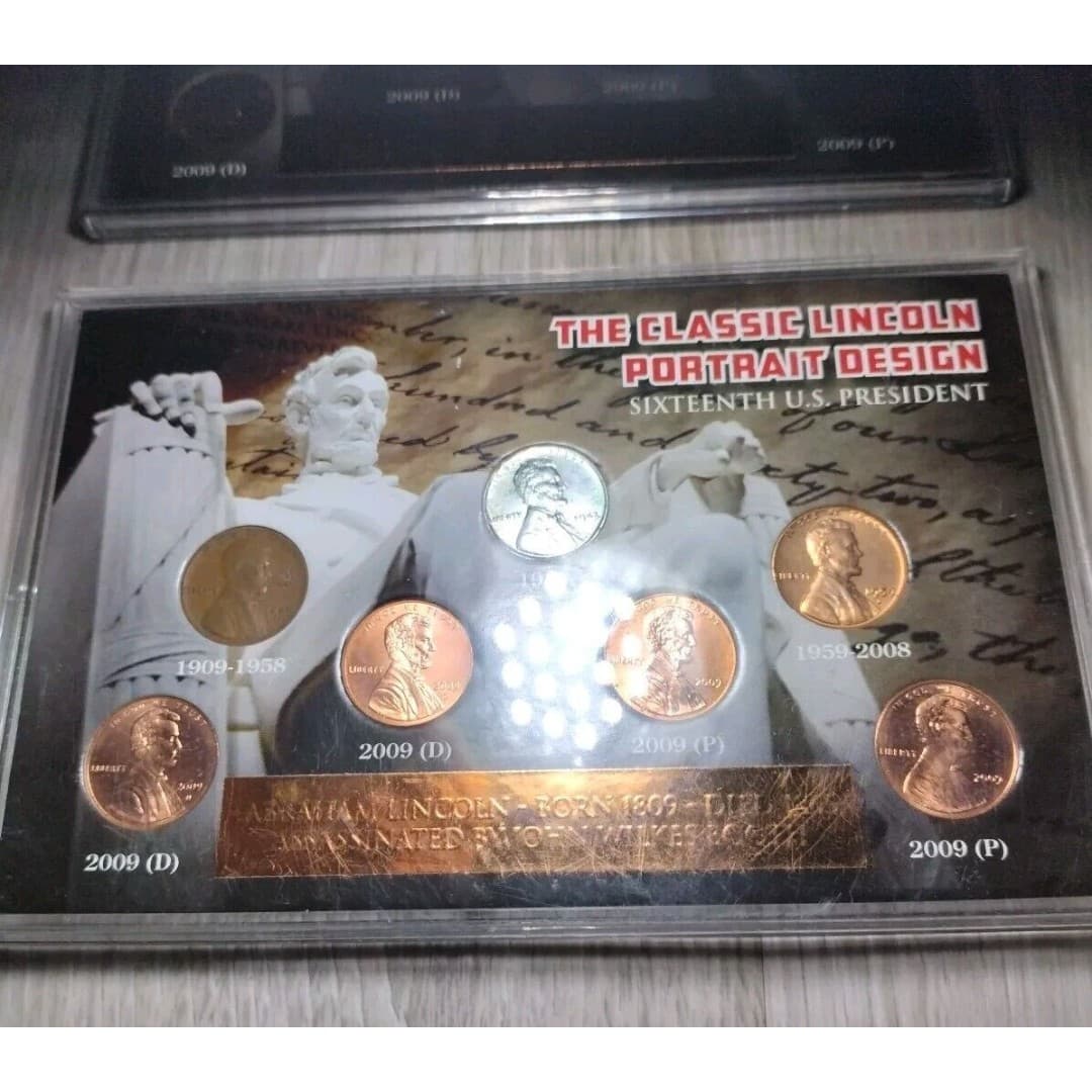 A Century Of Lincoln Cents-1909, 1943, 1959, 2009 Lincoln Pennies - Thumbnail 3