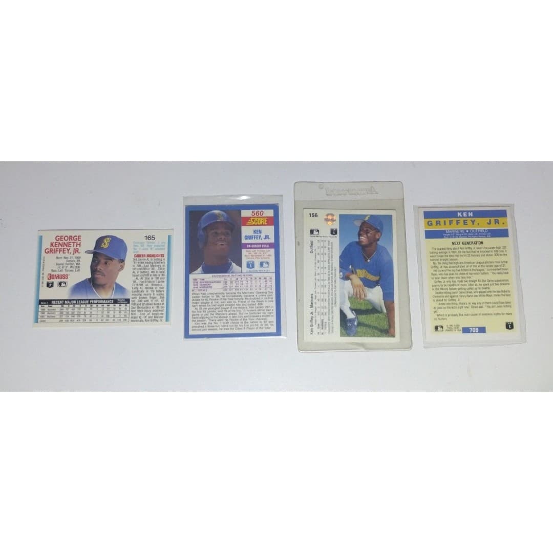 Ken Griffey Jr. Card Bundle(4) **#156 Upper Deck Error Card** - Thumbnail 3