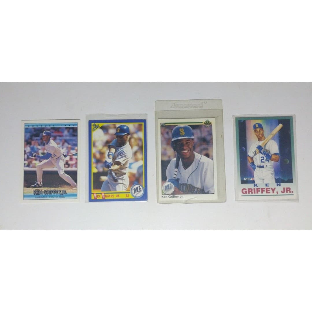 Ken Griffey Jr. Card Bundle(4) **#156 Upper Deck Error Card** - Thumbnail 2
