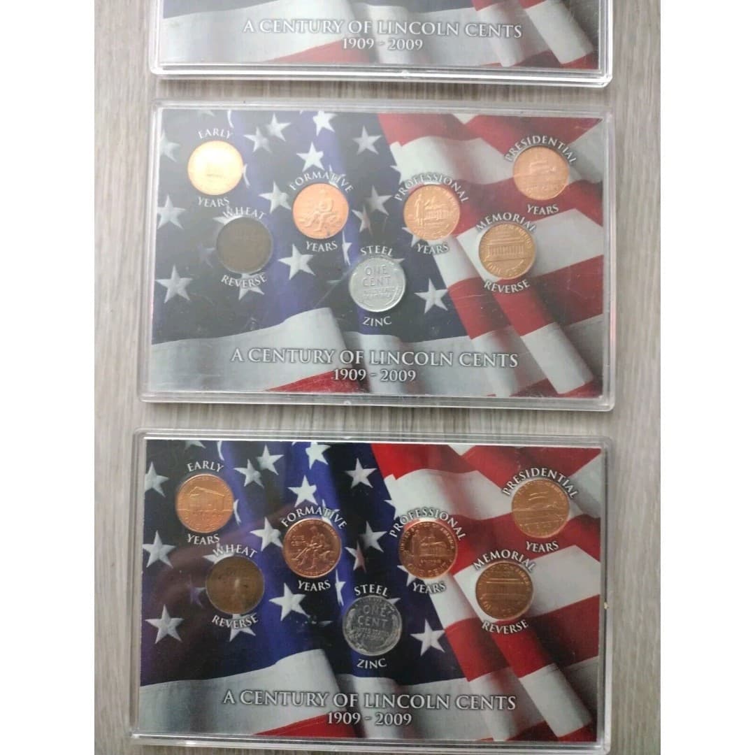 A Century Of Lincoln Cents-1909, 1943, 1959, 2009 Lincoln Pennies - Thumbnail 8