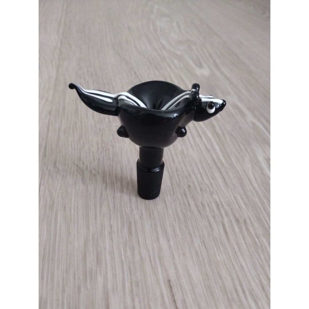 Glass Blown Skunk - 14mm Bowl - New - Thumbnail 4