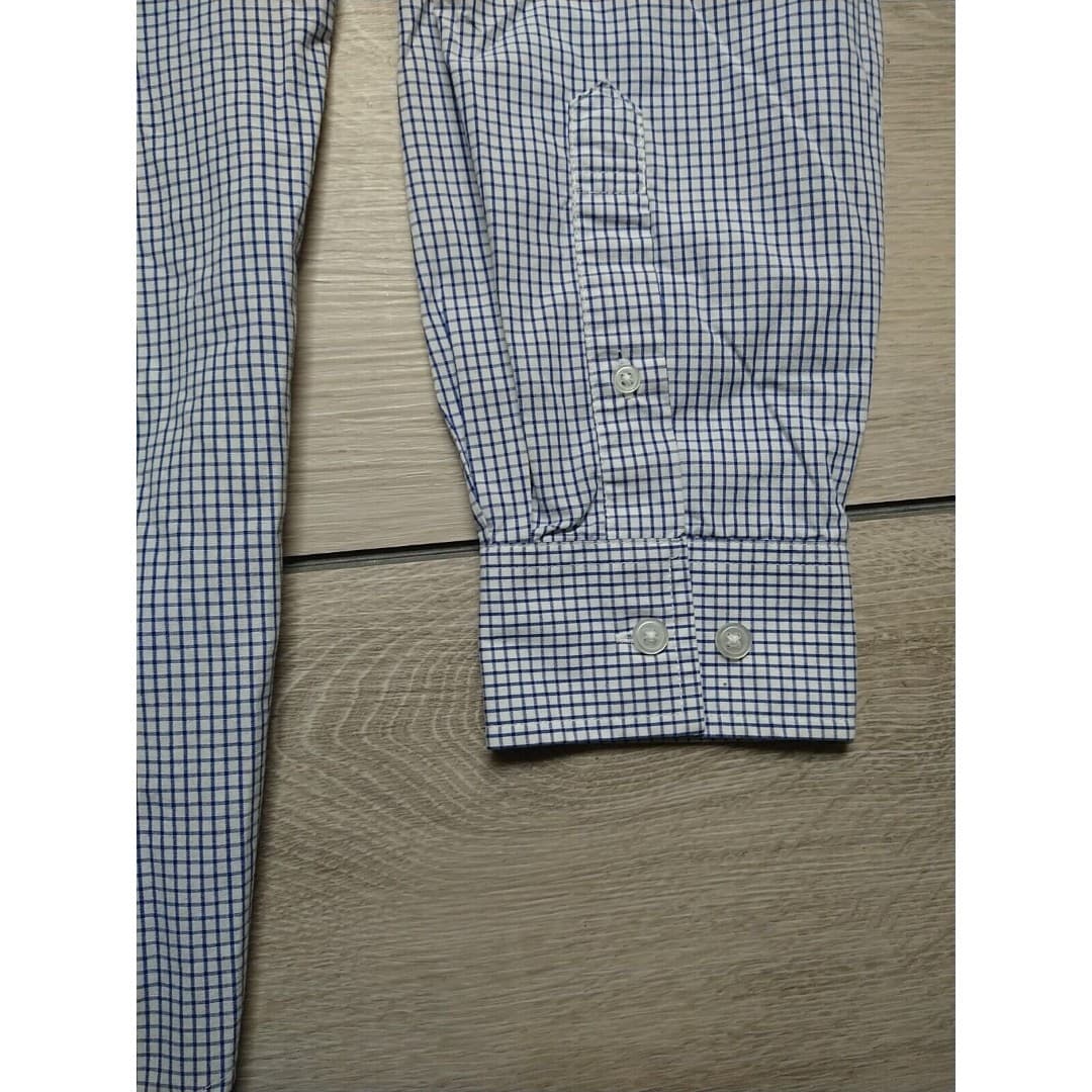 Croft & Barrow Tailored Button Down Dress Shirt 100% Cotton White/Blue - Mens L - Thumbnail 4
