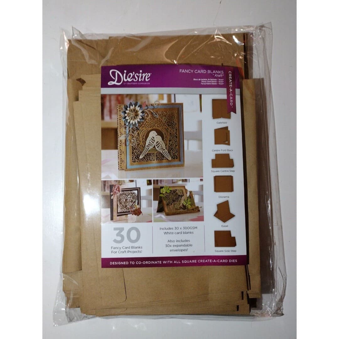 Die'sire - 30 Fancy Card Blanks - Create-A-Card(New) - Image 1