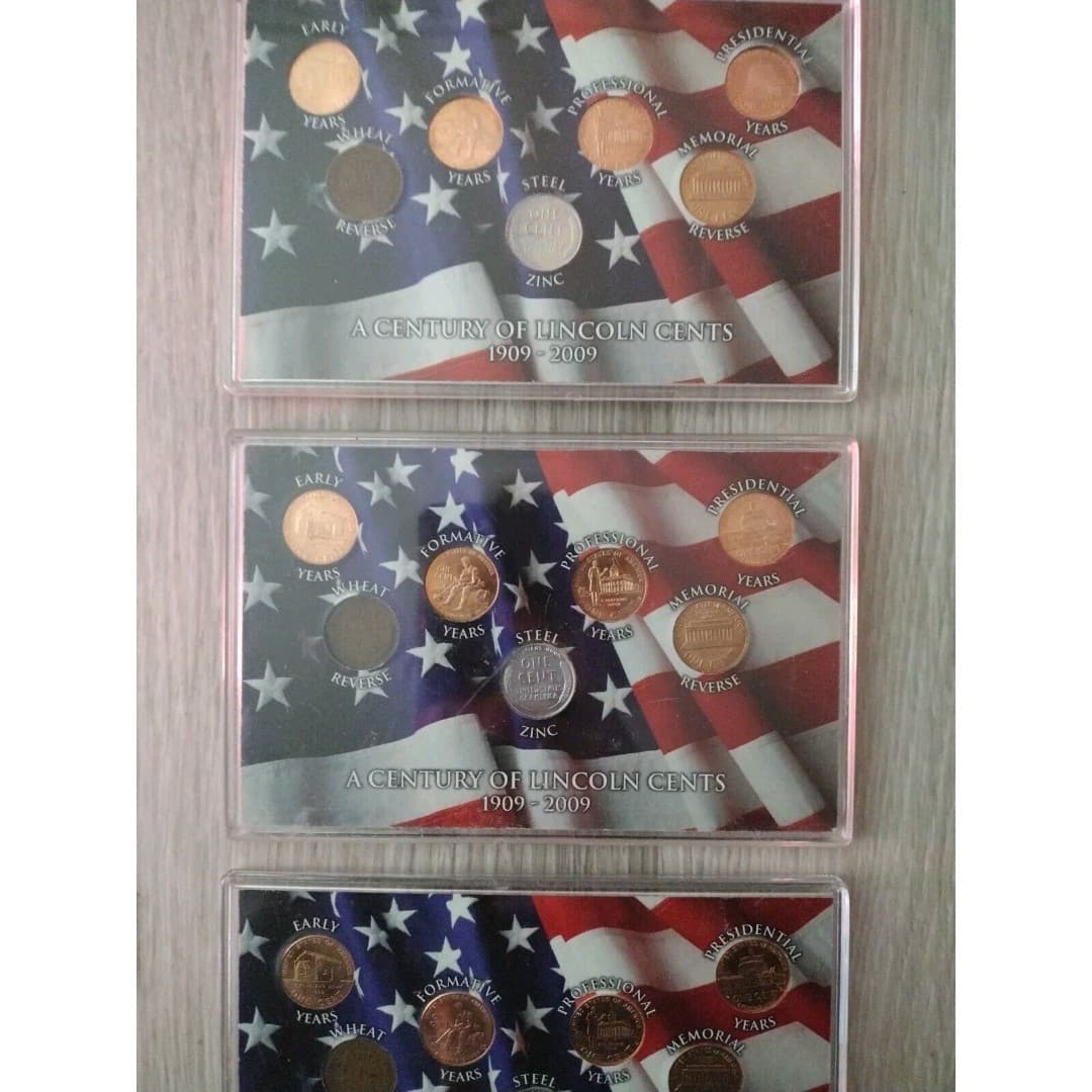 A Century Of Lincoln Cents-1909, 1943, 1959, 2009 Lincoln Pennies - Thumbnail 9