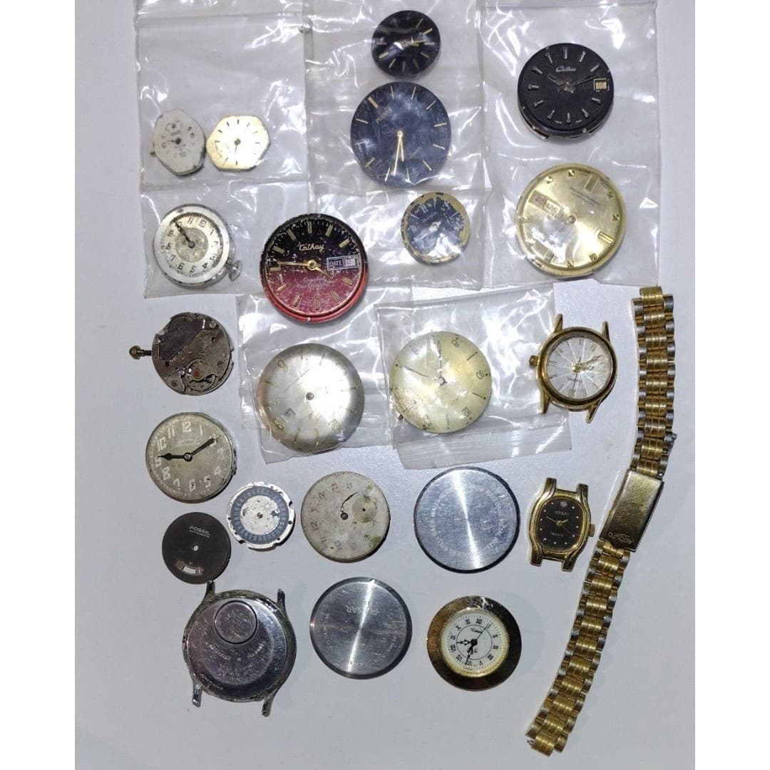 Vintage Watch Faces & Parts- For parts or Repair. - Image 1