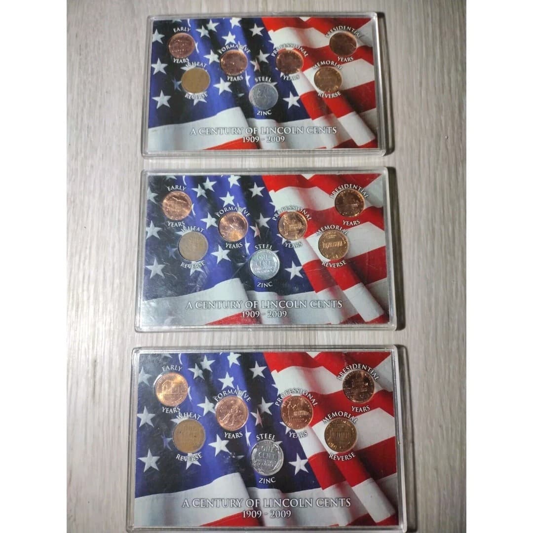 A Century Of Lincoln Cents-1909, 1943, 1959, 2009 Lincoln Pennies - Thumbnail 7