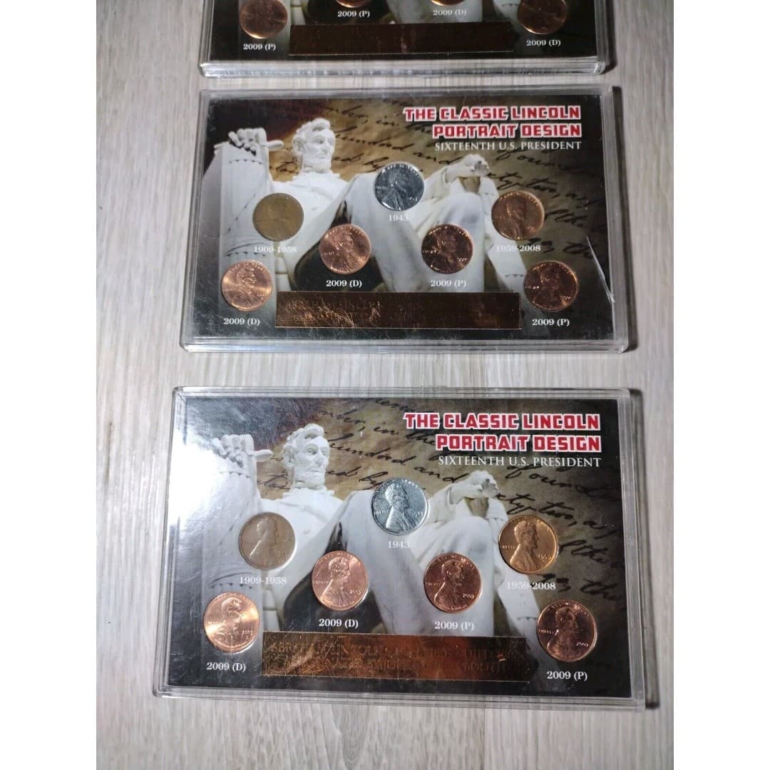 A Century Of Lincoln Cents-1909, 1943, 1959, 2009 Lincoln Pennies - Thumbnail 4