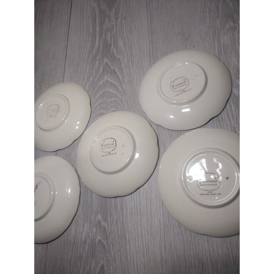 Desert Rose (USA Backstamp) by Franciscan - Set of 5 - 5 3/4 in. Saucers - Thumbnail 6