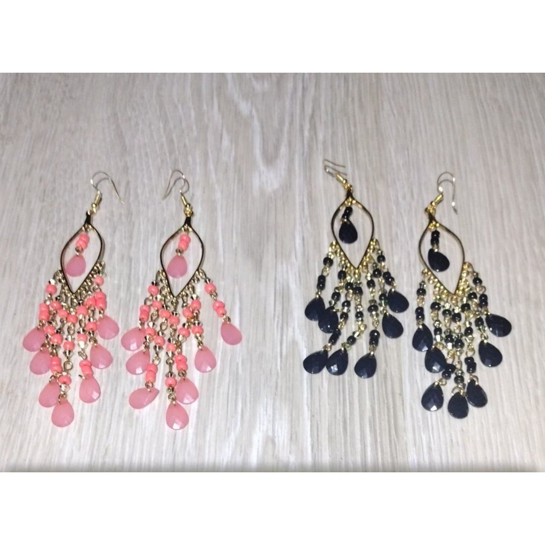 Handmade Dangly Chandelier Earrings - 2 Pair - New - Image 1