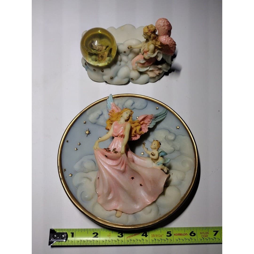 Vtg Collectors Cadona 1999 Guardian Angels collecting stars in sky 3D Decor - Thumbnail 12