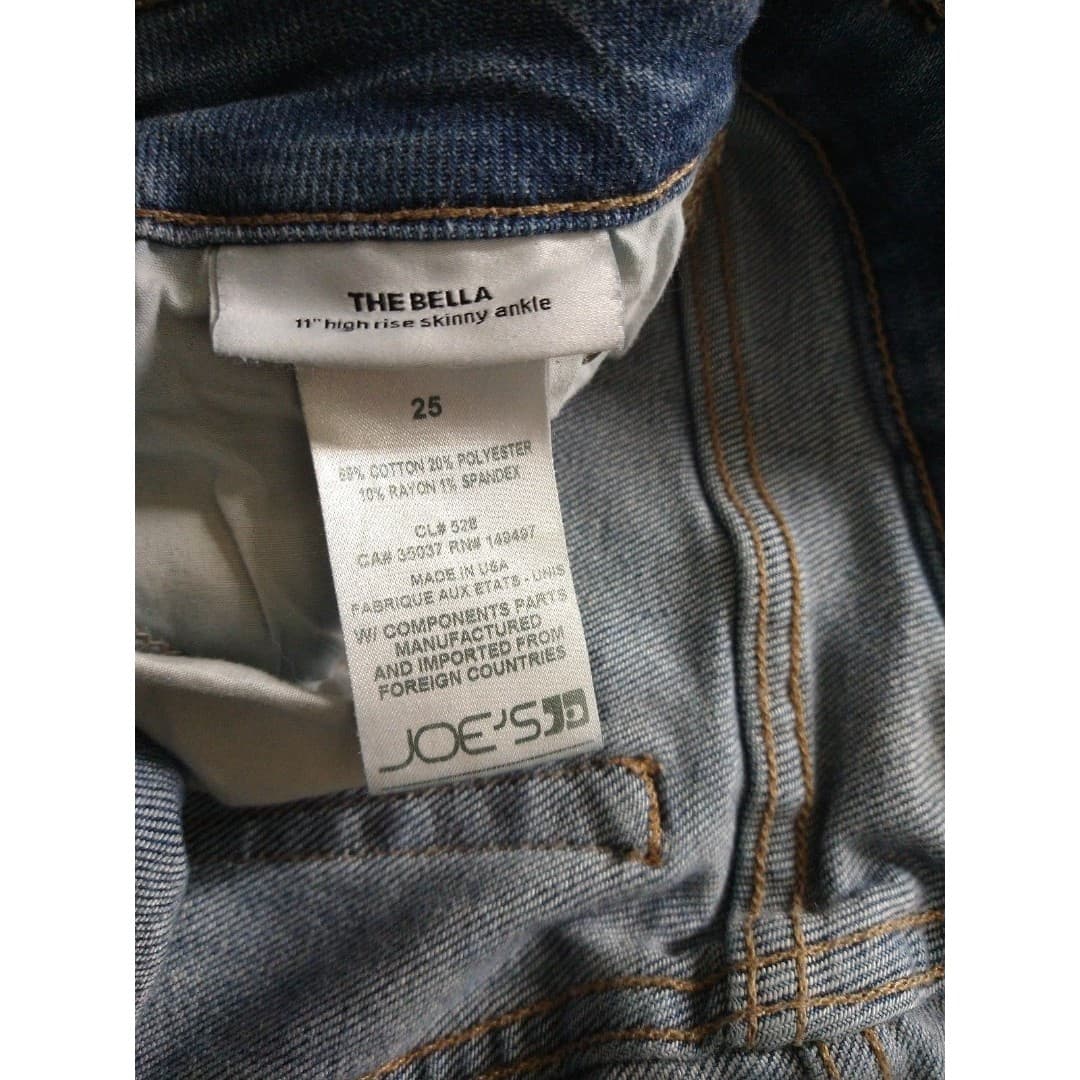 Joe's Jeans - 11" High Rise Skinny Ankle - The Bella - Size 25 - Thumbnail 6