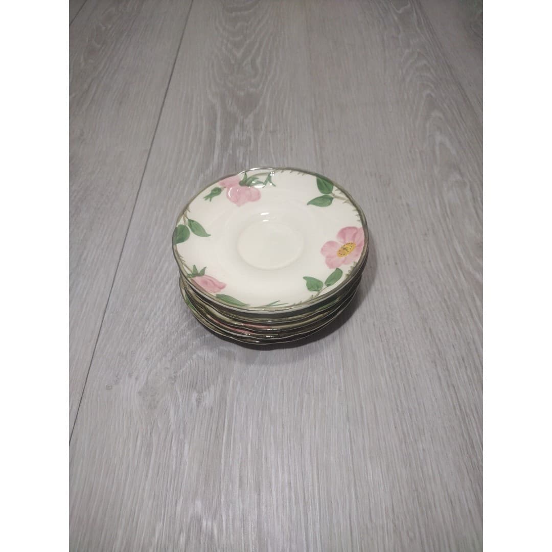 Desert Rose (USA Backstamp) by Franciscan - Set of 5 - 5 3/4 in. Saucers - Thumbnail 7