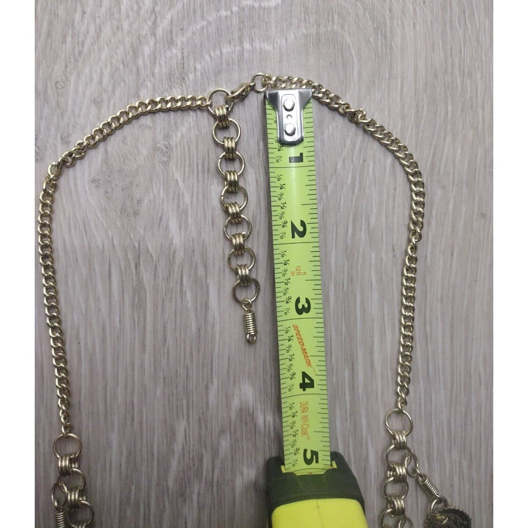 Bohemian Cha-Cha Gold Tone Chain/Coin Necklace - Fun - New - Thumbnail 3