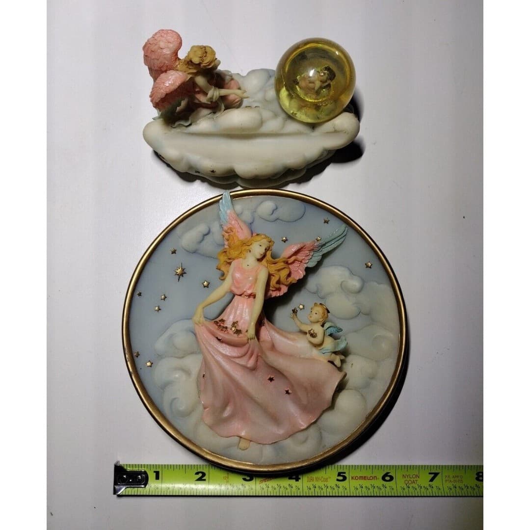 Vtg Collectors Cadona 1999 Guardian Angels collecting stars in sky 3D Decor - Thumbnail 11