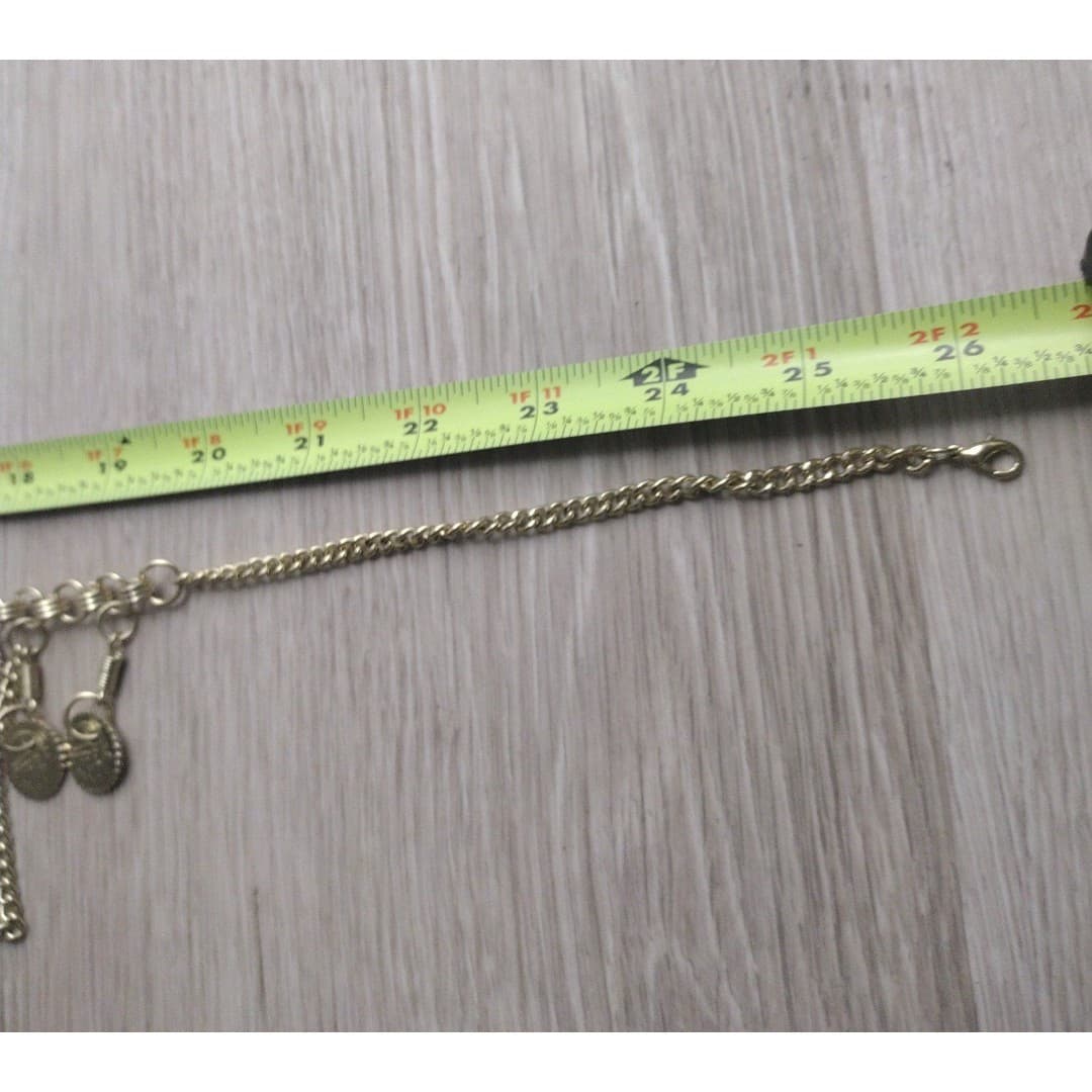 Bohemian Cha-Cha Gold Tone Chain/Coin Necklace - Fun - New - Thumbnail 6