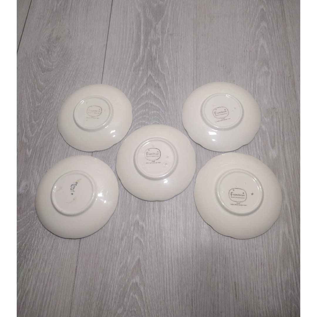 Desert Rose (USA Backstamp) by Franciscan - Set of 5 - 5 3/4 in. Saucers - Thumbnail 4