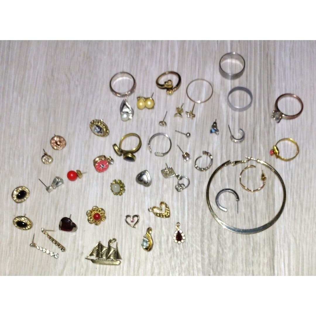 Misc Variety Jewelry Lot - Vintage, Single Earrings, Pendants, Etc. - Image 1