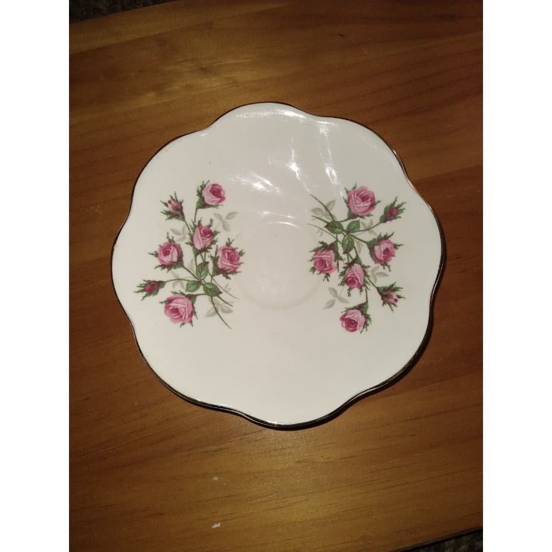 Royal Kent Bone China - Saucer Only - England -Rose Buds - Image 1