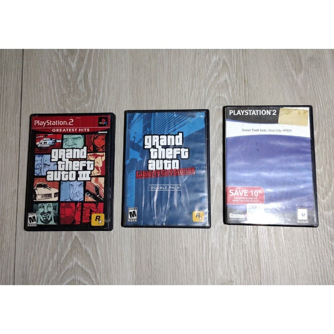 Grand Theft Auto - 3 Game Bundle - PS2 - Image 1