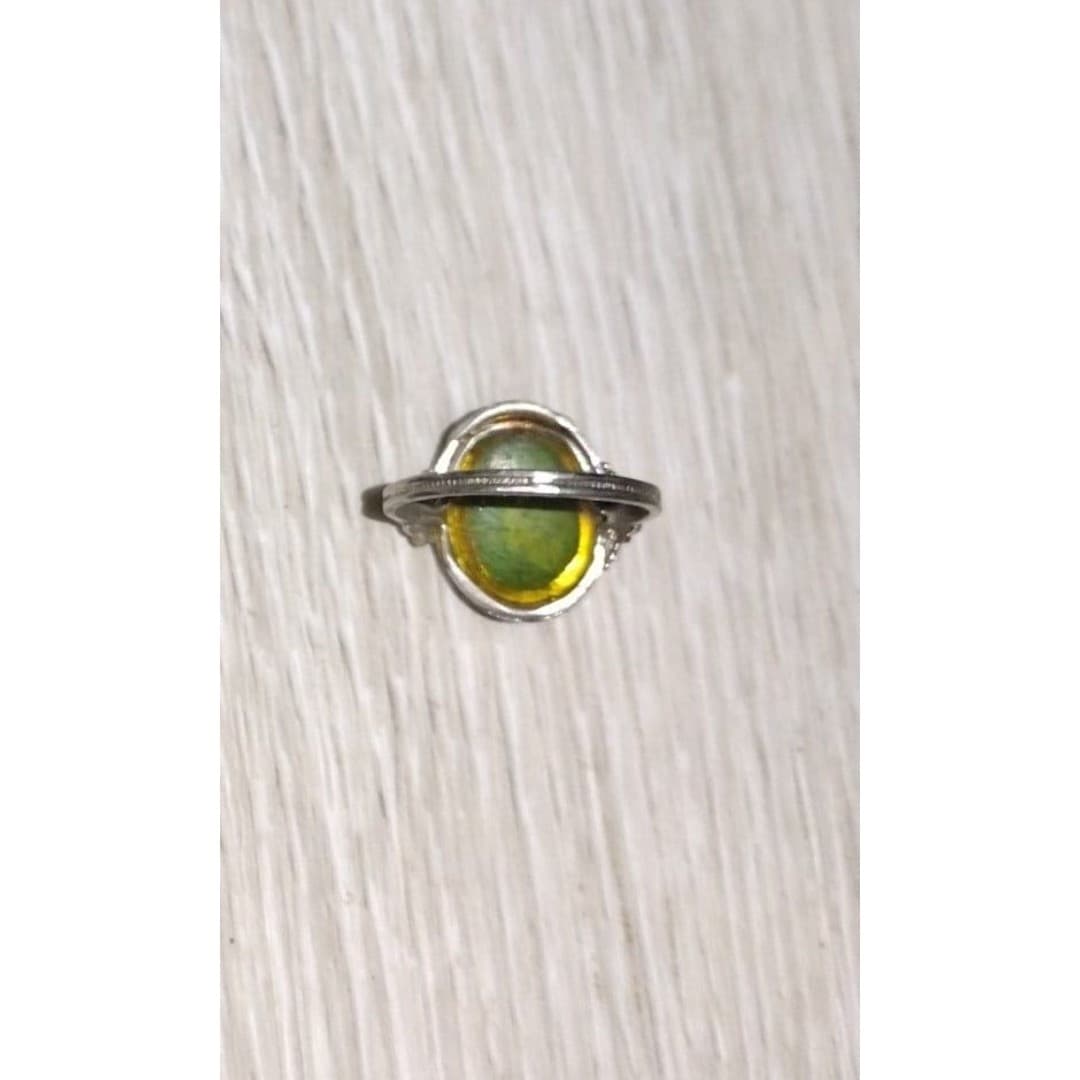 Vintage Uncas Sterling & 10k G.F. Ring w/ Possibly A Socoto Emerald Stone - Thumbnail 3
