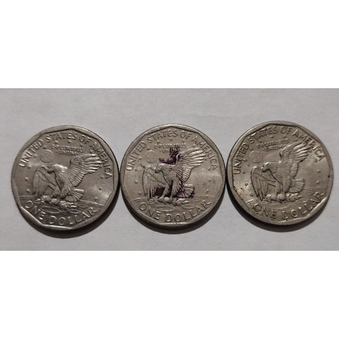 (3) 1979 Susan B. Anthony Dollar Coins(1979d, 1979s x2) - Thumbnail 6