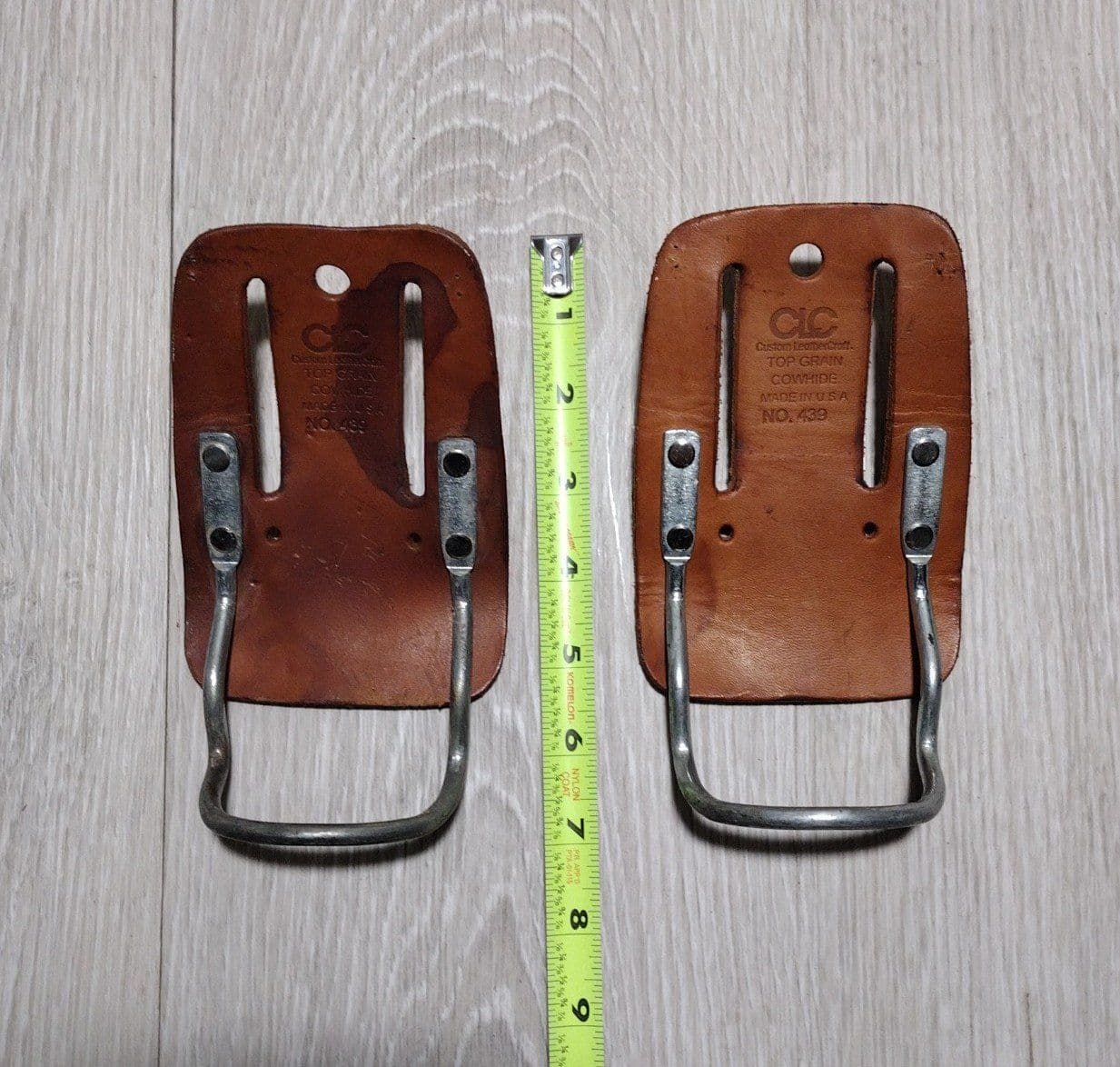 2 Vintage Custom LeatherCraft Steel Loop Hammer Holders - Thumbnail 2