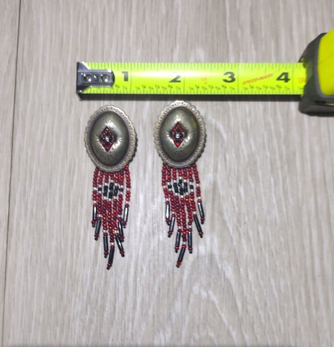Handcrafted Native American-Style Earrings - Thumbnail 2