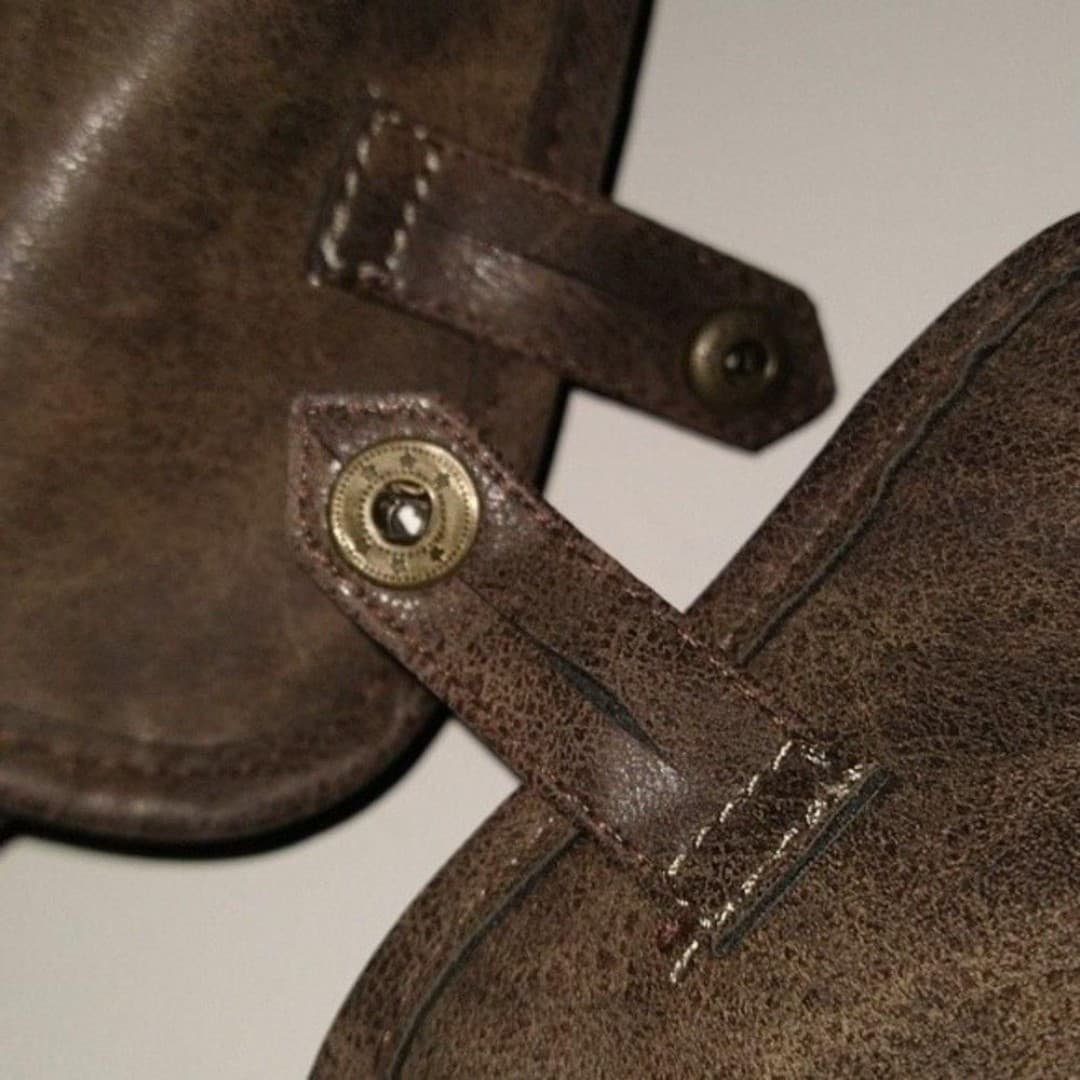 (new)JustFAB 6.5 Fold Over snap shaft Booties - lace-up closure-(defect) - Thumbnail 3